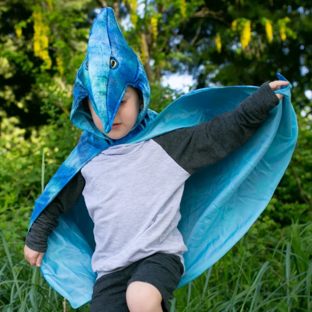 Blue Shark Kids Costume Cape and Hood - Playful Ocean Dress-Up